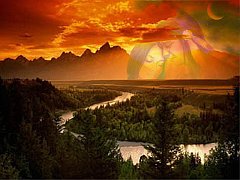 indiansSunsetmountain